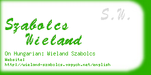 szabolcs wieland business card